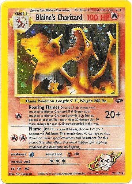 Blaine's Charizard (2/132) [Gym Challenge Unlimited] | Cracking-Singles