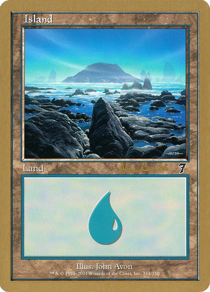 Island (ab334) (Alex Borteh) [World Championship Decks 2001] | Cracking-Singles