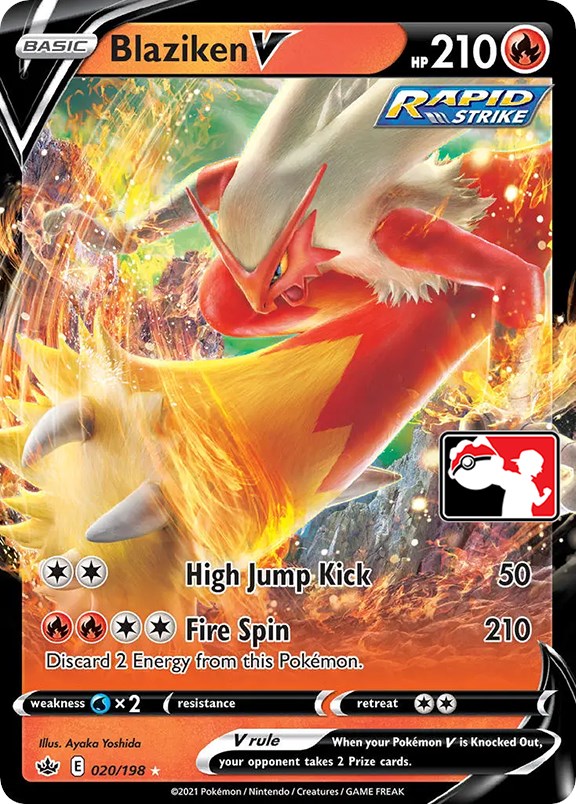 Blaziken V (020/198) [Prize Pack Series One] | Cracking-Singles