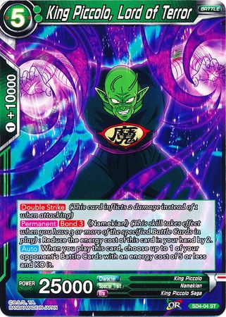 King Piccolo, Lord of Terror (Starter Deck - The Guardian of Namekians) [SD4-04] | Cracking-Singles