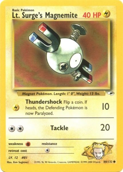 Lt. Surge's Magnemite (80/132) [Gym Heroes Unlimited] | Cracking-Singles