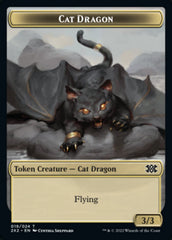 Cat Dragon // Soldier Double-sided Token [Double Masters 2022 Tokens] | Cracking-Singles