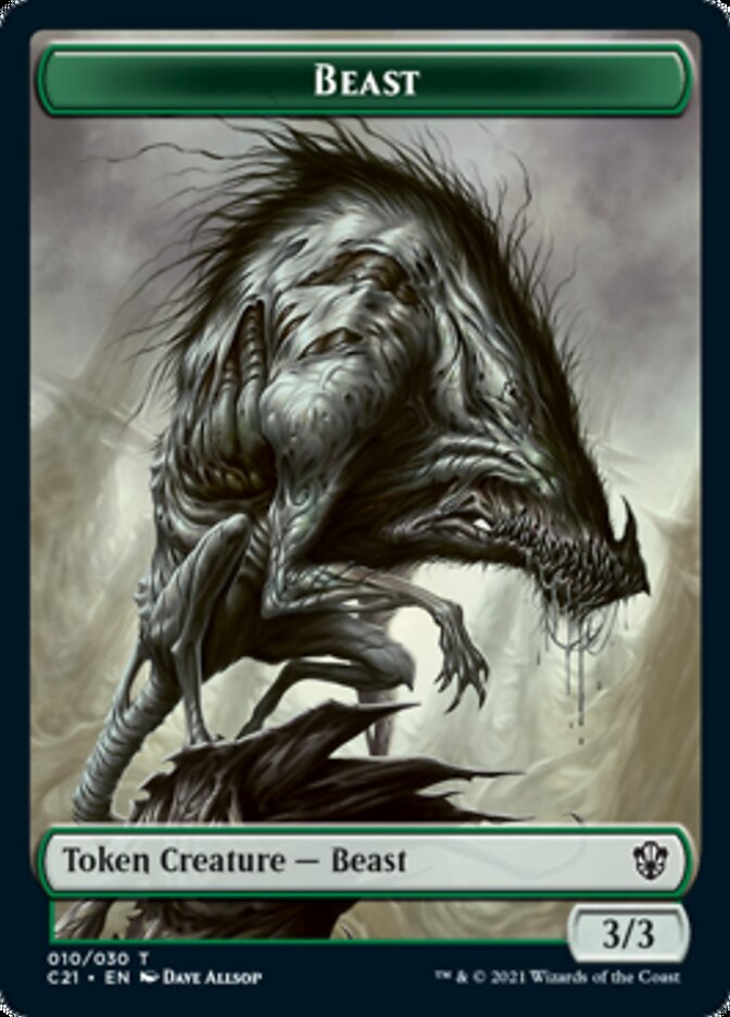 Beast // Fish Token [Commander 2021 Tokens] | Cracking-Singles