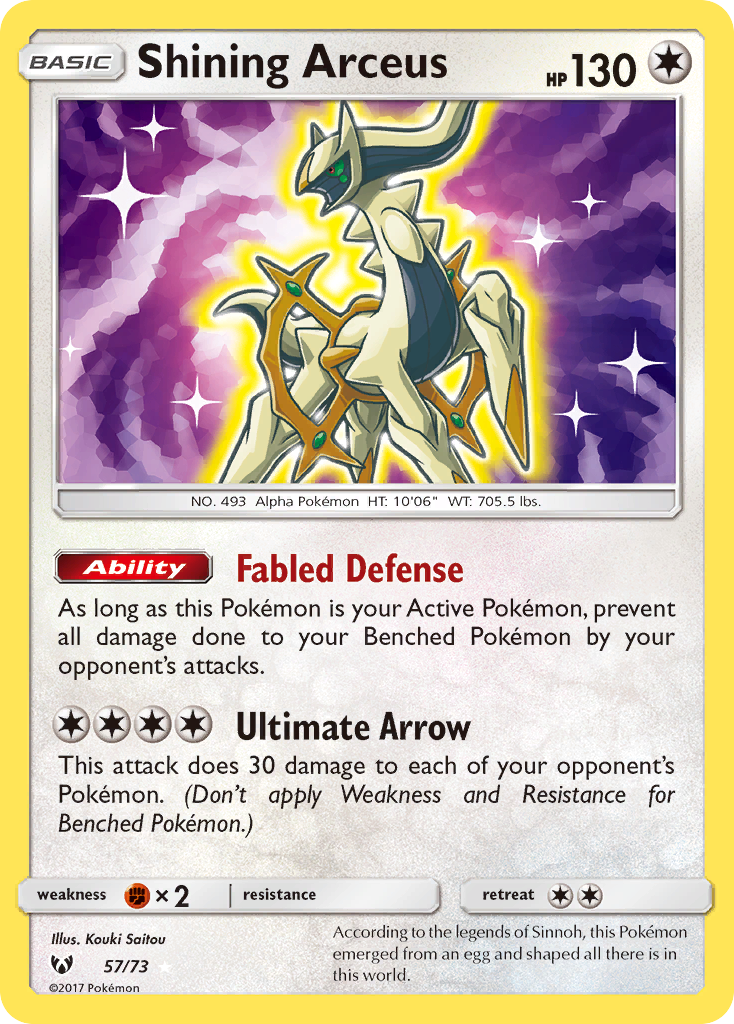 Shining Arceus (57/73) [Sun & Moon: Shining Legends] | Cracking-Singles