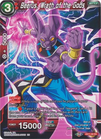 Beerus, Wrath of the Gods [EX11-04] | Cracking-Singles