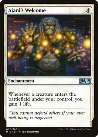 Ajani's Welcome [Core Set 2019] | Cracking-Singles