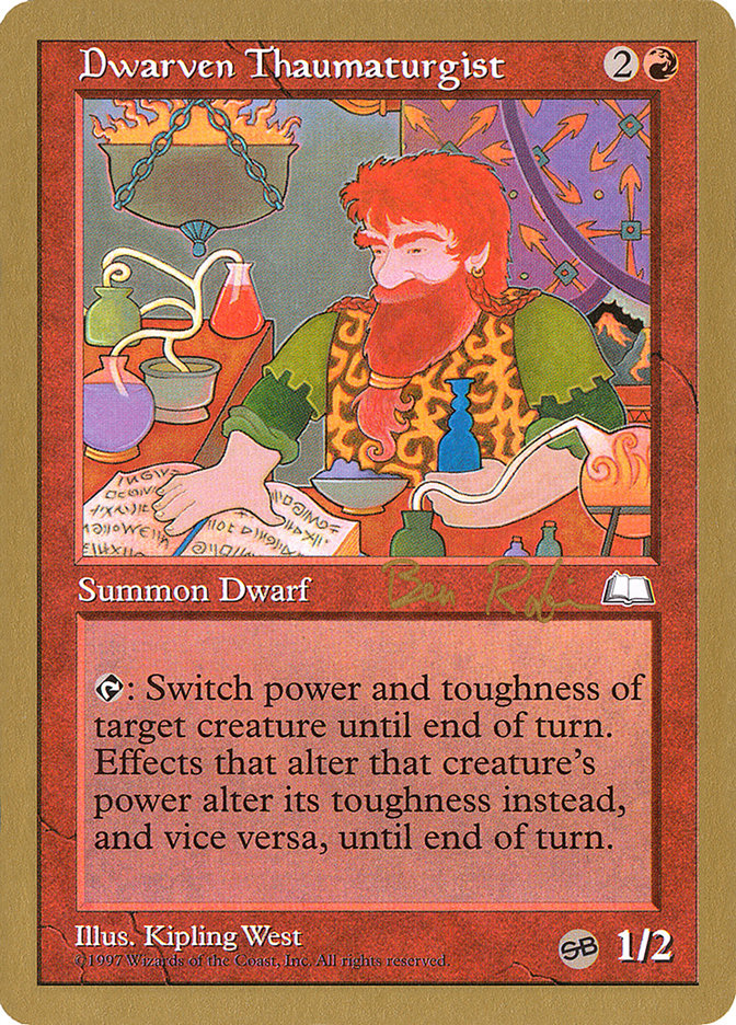 Dwarven Thaumaturgist (Ben Rubin) (SB) [World Championship Decks 1998] | Cracking-Singles