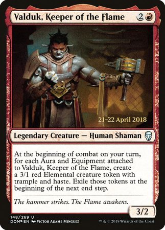 Valduk, Keeper of the Flame [Dominaria Promos] | Cracking-Singles