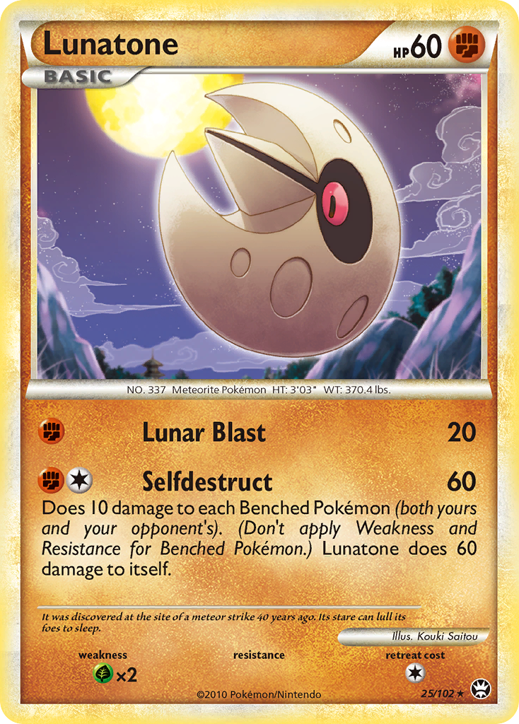 Lunatone (25/102) [HeartGold & SoulSilver: Triumphant] | Cracking-Singles