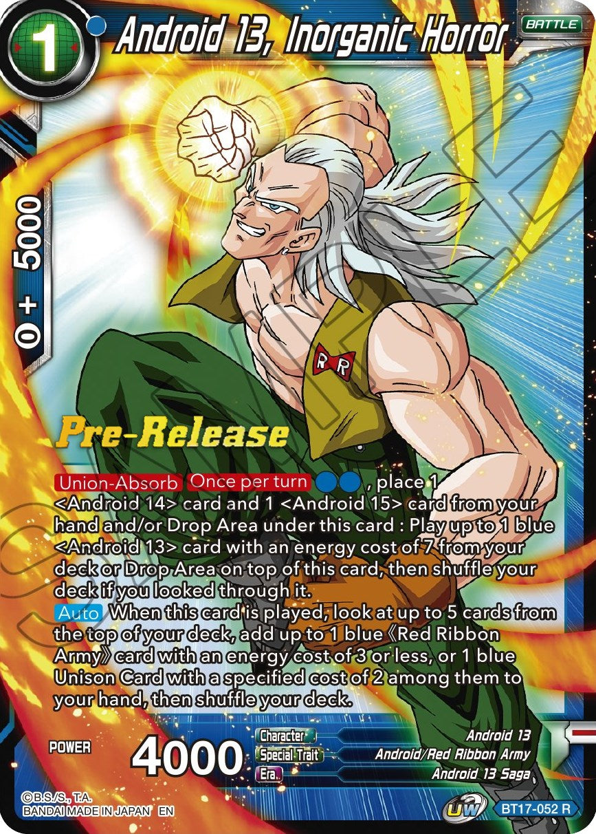 Android 13, Inorganic Horror (BT17-052) [Ultimate Squad Prerelease Promos] | Cracking-Singles