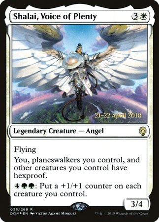 Shalai, Voice of Plenty [Dominaria Promos] | Cracking-Singles