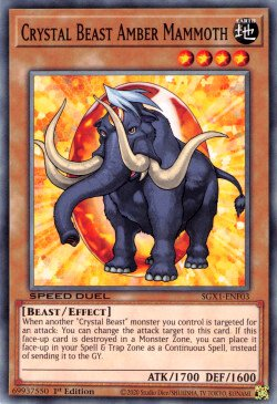 Crystal Beast Amber Mammoth [SGX1-ENF03] Common | Cracking-Singles