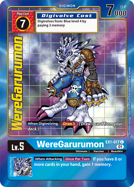 WereGarurumon [EX1-017] (Alternate Art) [Classic Collection] | Cracking-Singles