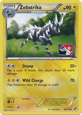 Zebstrika (42/114) (League Promo) [Black & White: Base Set] | Cracking-Singles