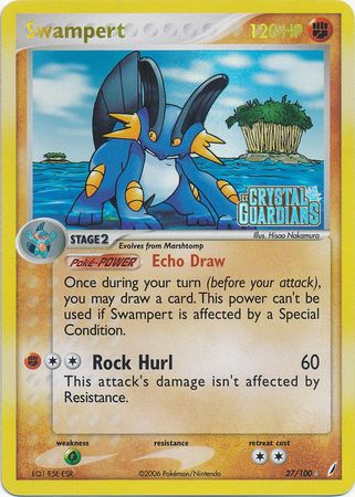 Swampert (27/100) (Stamped) [EX: Crystal Guardians] | Cracking-Singles