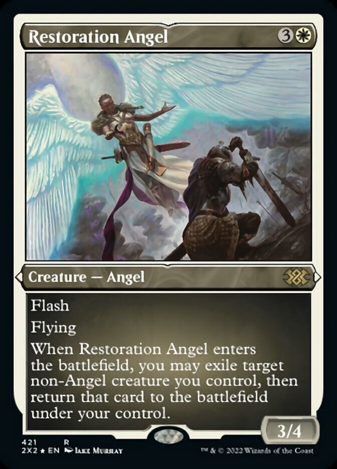 Restoration Angel (Foil Etched) [Double Masters 2022] | Cracking-Singles