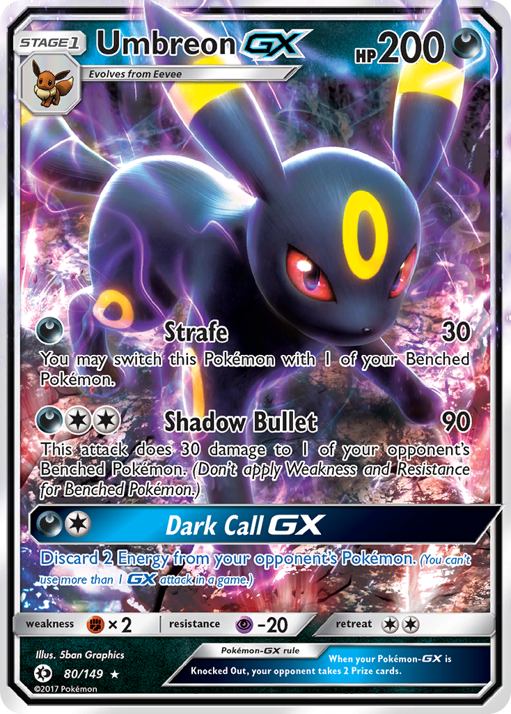 Umbreon GX (80/149) [Sun & Moon: Base Set] | Cracking-Singles