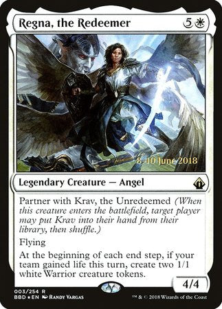 Regna, the Redeemer [Battlebond Promos] | Cracking-Singles