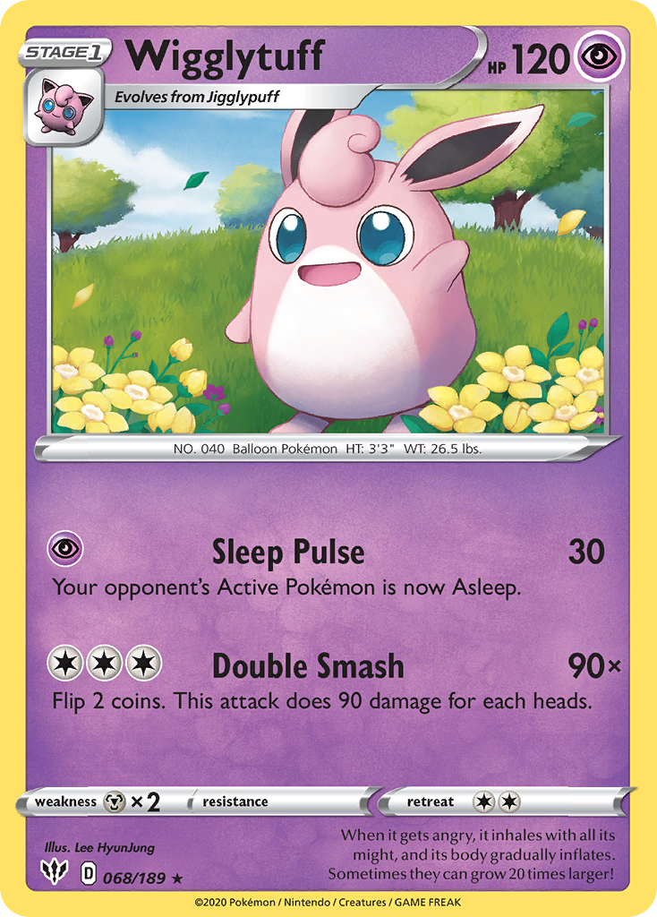 Wigglytuff (068/189) [Sword & Shield: Darkness Ablaze] | Cracking-Singles