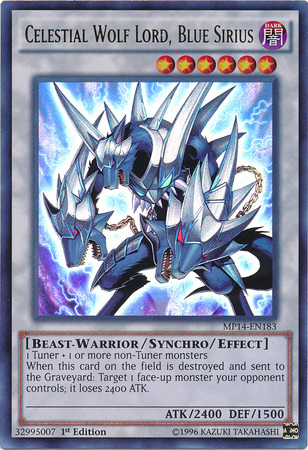 Celestial Wolf Lord, Blue Sirius [MP14-EN183] Ultra Rare | Cracking-Singles