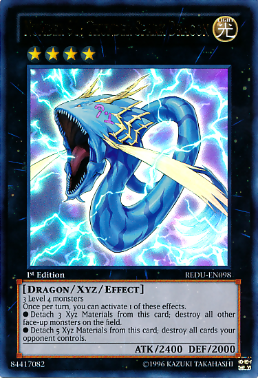 Number 91: Thunder Spark Dragon [REDU-EN098] Ultra Rare | Cracking-Singles