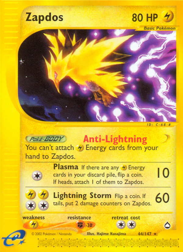 Zapdos (44/147) [Aquapolis] | Cracking-Singles