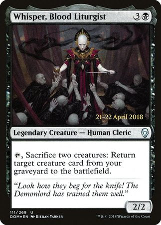 Whisper, Blood Liturgist [Dominaria Promos] | Cracking-Singles