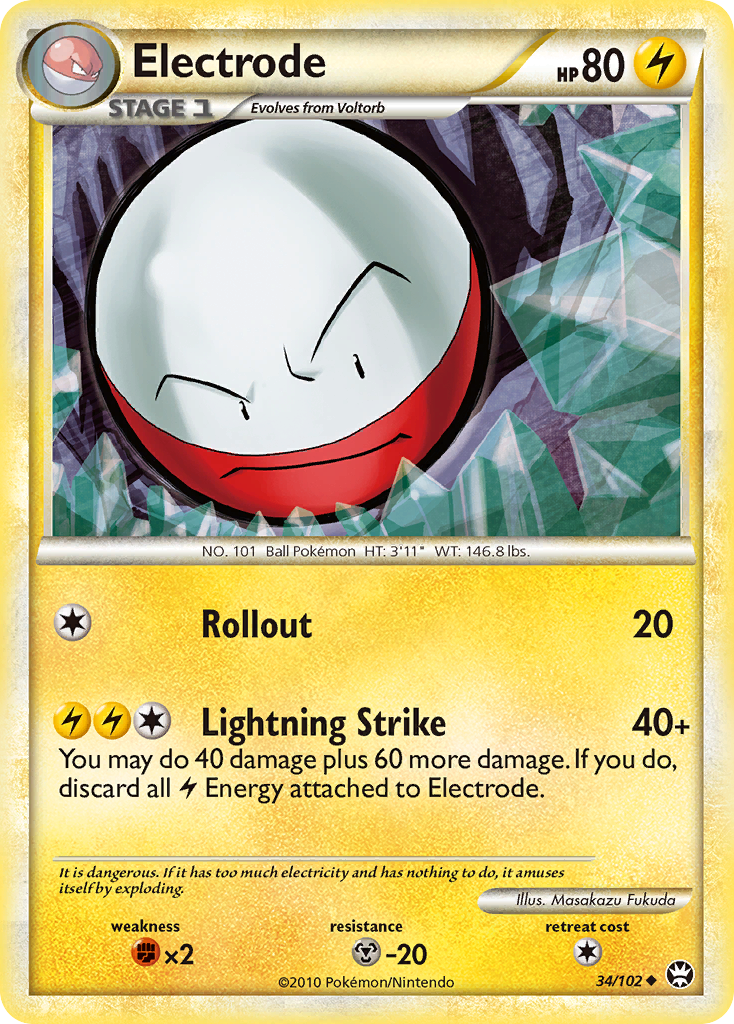 Electrode (34/102) [HeartGold & SoulSilver: Triumphant] | Cracking-Singles