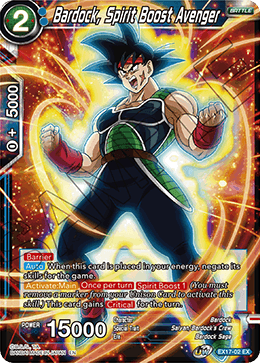 Bardock, Spirit Boost Avenger [EX17-02] | Cracking-Singles