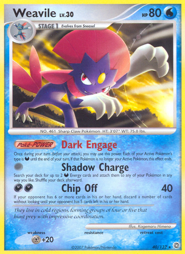 Weavile (40/132) [Diamond & Pearl: Secret Wonders] | Cracking-Singles