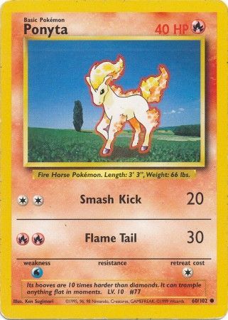 Ponyta (60/102) [Base Set Unlimited] | Cracking-Singles