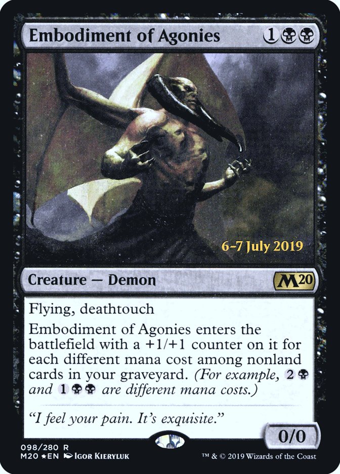 Embodiment of Agonies  [Core Set 2020 Prerelease Promos] | Cracking-Singles