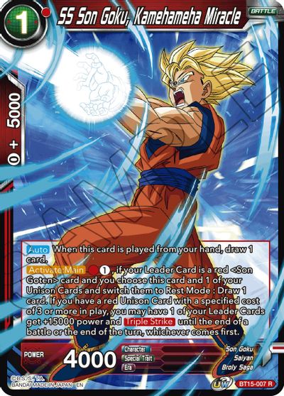 SS Son Goku, Kamehameha Miracle [BT15-007] | Cracking-Singles