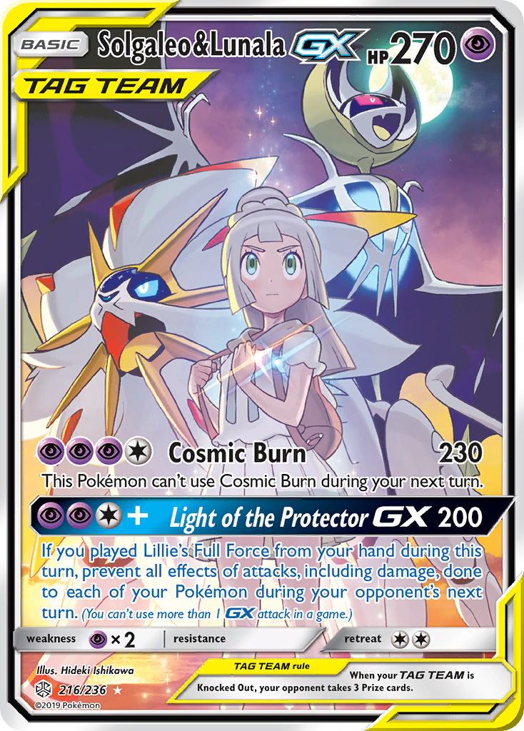 Solgaleo & Lunala GX (216/236) [Sun & Moon: Cosmic Eclipse] | Cracking-Singles