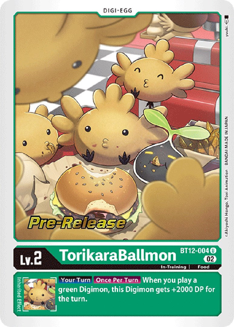 TorikaraBallmon [BT12-004] [Across Time Pre-Release Cards] | Cracking-Singles