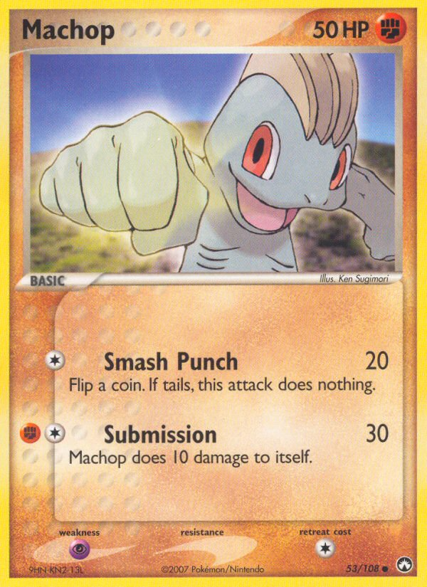 Machop (53/108) [EX: Power Keepers] | Cracking-Singles