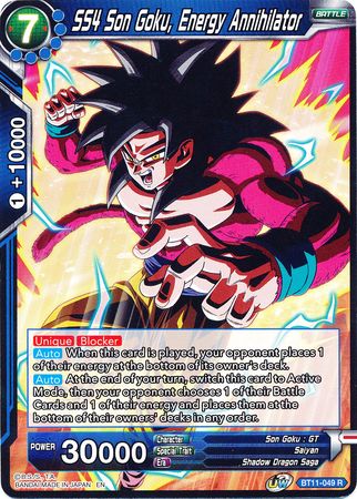 SS4 Son Goku, Energy Annihilator [BT11-049] | Cracking-Singles