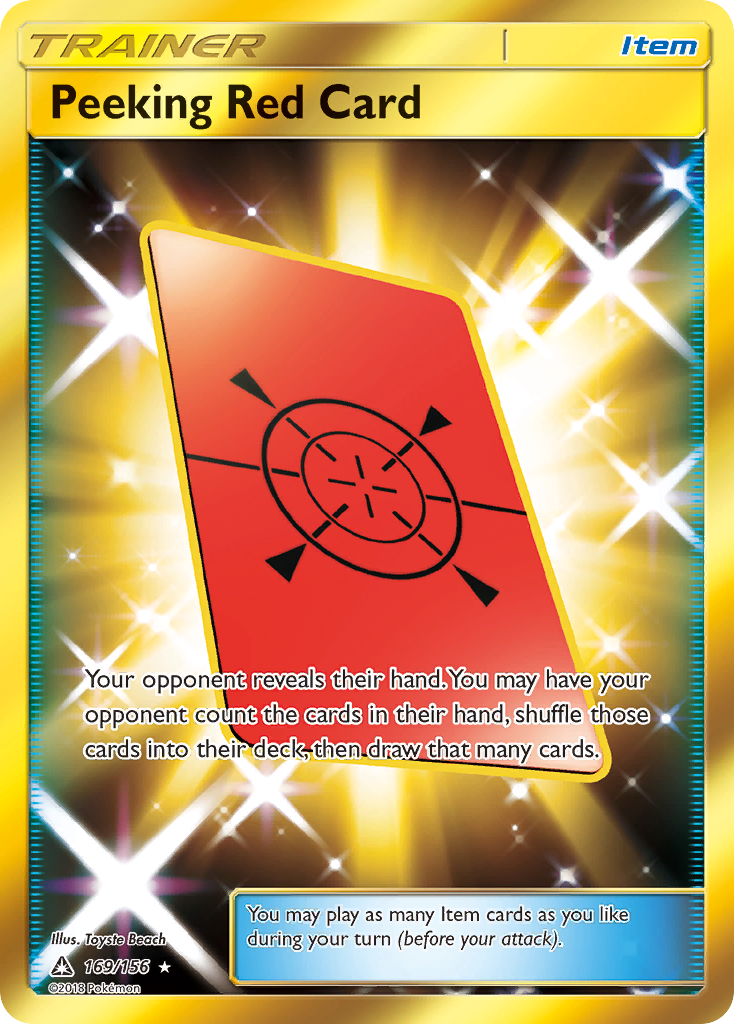 Peeking Red Card (169/156) [Sun & Moon: Ultra Prism] | Cracking-Singles