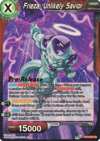 Frieza, Unlikely Savior (BT14-003) [Cross Spirits Prerelease Promos] | Cracking-Singles