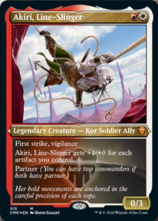 Akiri, Line-Slinger (Foil Etched) [Commander Legends] | Cracking-Singles