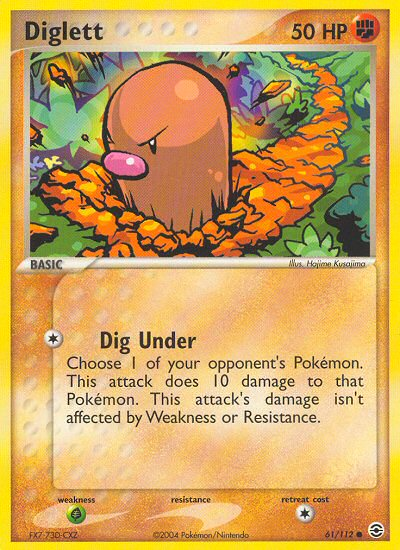 Diglett (61/112) [EX: FireRed & LeafGreen] | Cracking-Singles