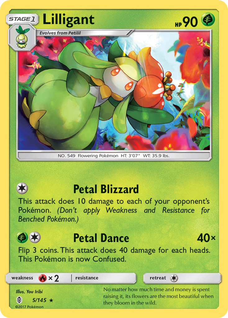 Lilligant (5/145) [Sun & Moon: Guardians Rising] | Cracking-Singles