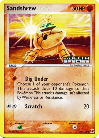 Sandshrew (82/113) (Stamped) [EX: Delta Species] | Cracking-Singles