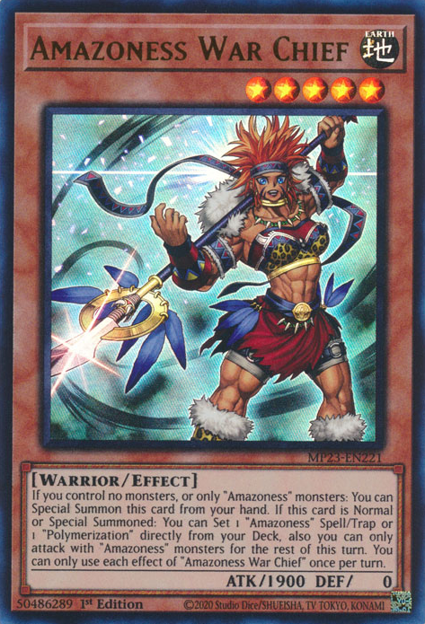 Amazoness War Chief [MP23-EN221] Ultra Rare | Cracking-Singles