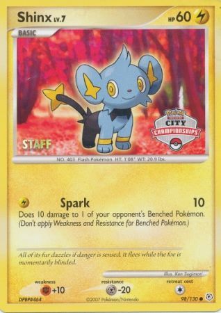 Shinx (98/130) (Staff City Championships Promo) [Nintendo: Black Star Promos] | Cracking-Singles