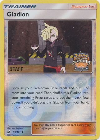 Gladion (95/111) (Regional Championship Promo Staff) [Sun & Moon: Crimson Invasion] | Cracking-Singles