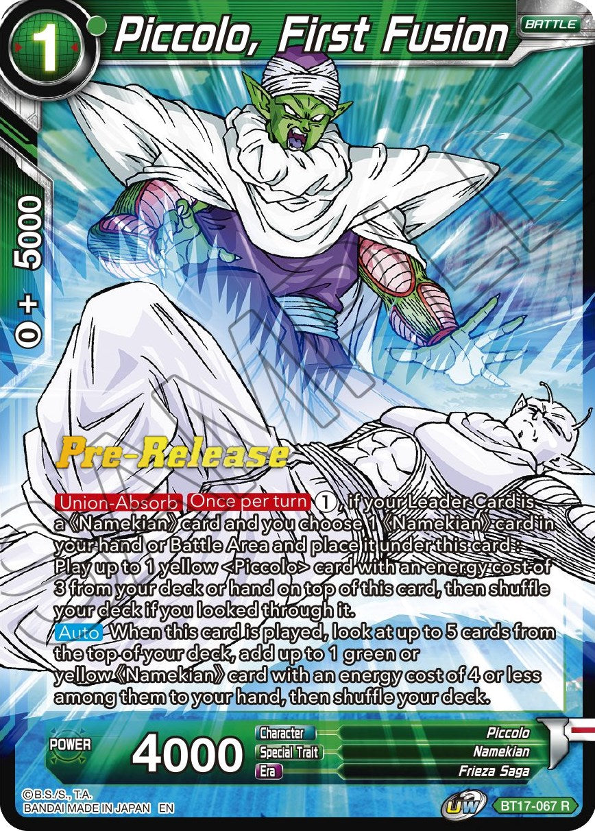 Piccolo, First Fusion (BT17-067) [Ultimate Squad Prerelease Promos] | Cracking-Singles