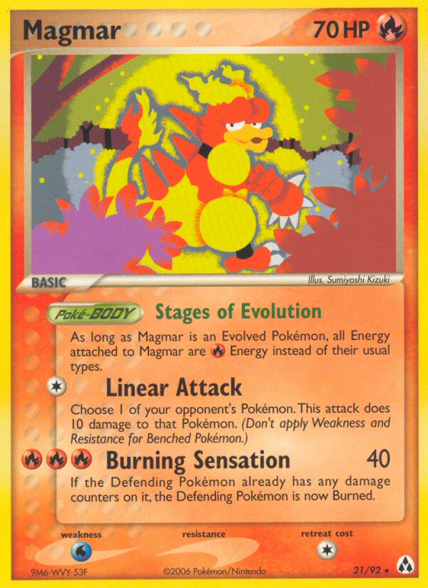 Magmar (21/92) [EX: Legend Maker] | Cracking-Singles