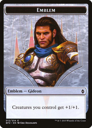 Emblem - Gideon, Ally of Zendikar [Battle for Zendikar Tokens] | Cracking-Singles