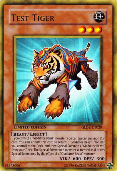 Test Tiger [GLD2-EN029] Ultra Rare | Cracking-Singles